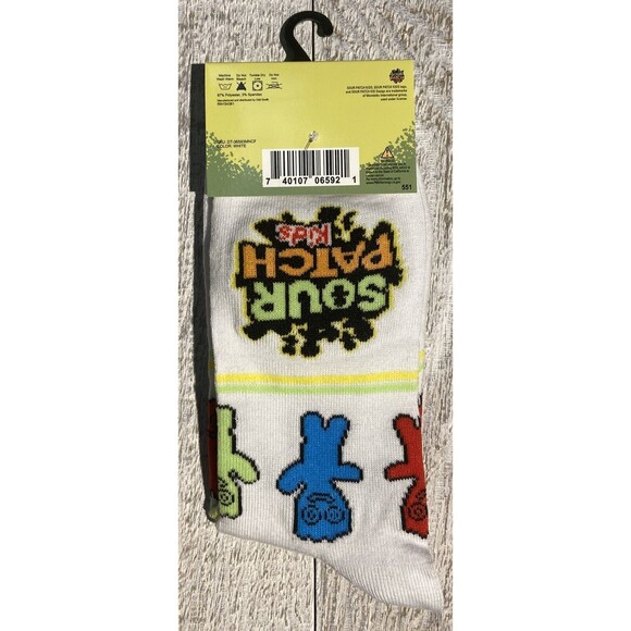 Sour Patch Kids Print Novelty Crew Socks - Men’s Size 6-12 - Picture 2 of 2